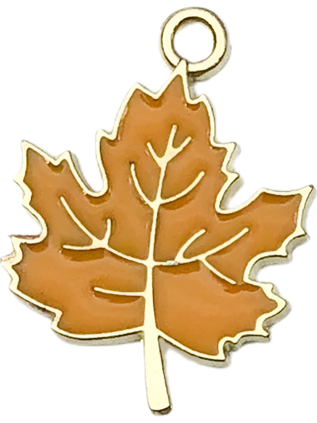 1 pc Yellow Thanksgiving maple leaf 22x16mm-1.2g