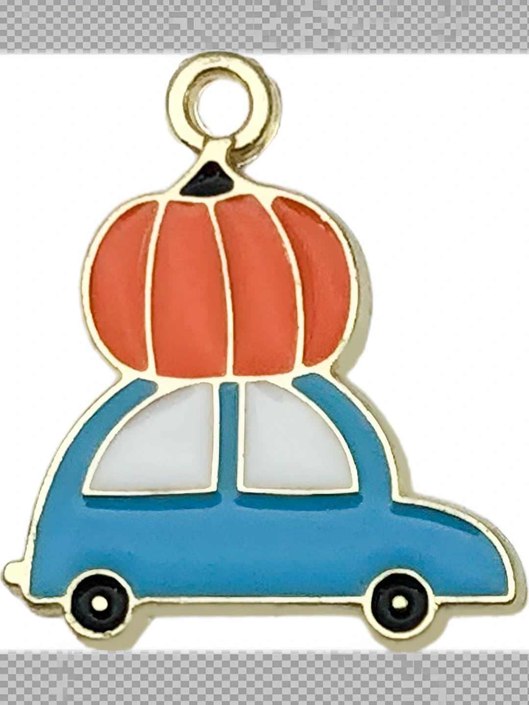 1 pc Blue Thanksgiving car pumpkin 21x18mm-1.4g