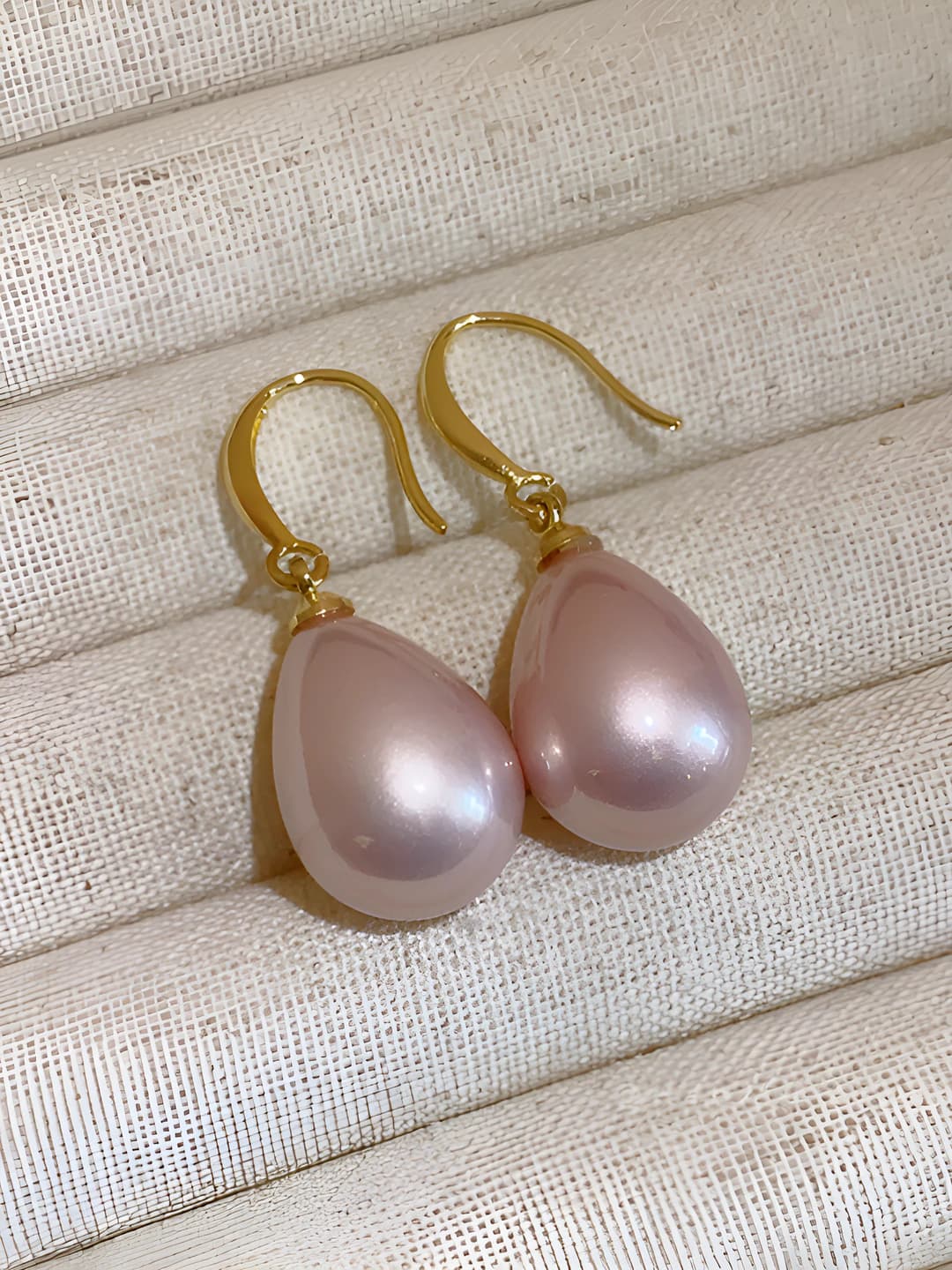 66# Ear hook - Gold - Pink - Small