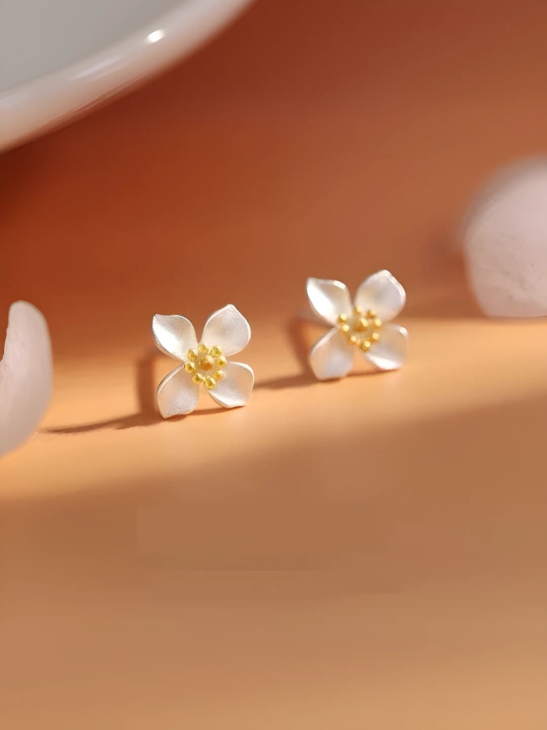 Женские матовые серьги в форме цветка gardenia, элемент дизайна в стиле ins