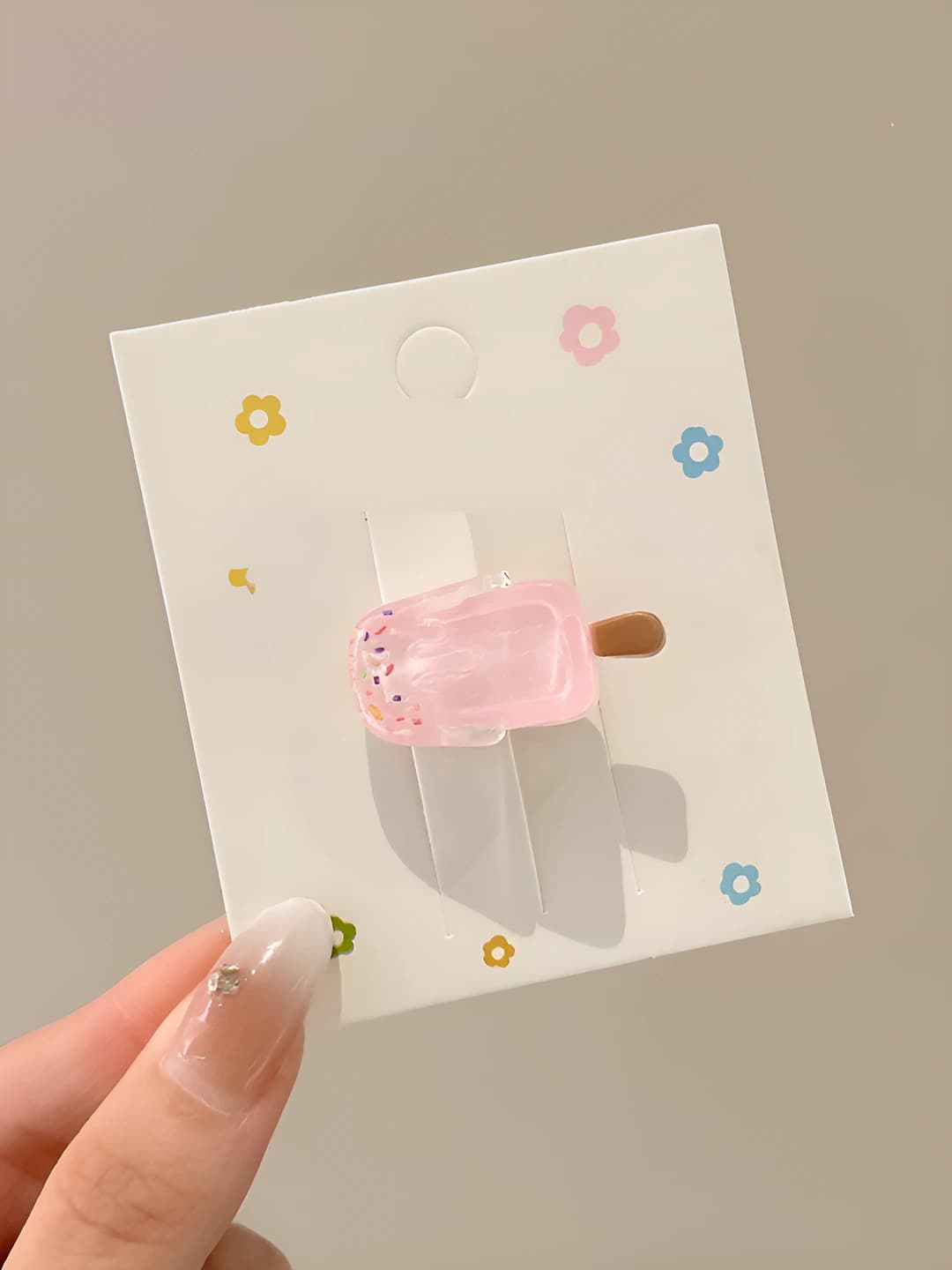 1# Ice cream, pink, 3cm