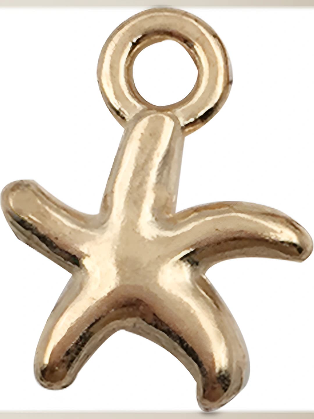 K gold, small starfish 10x13mm-0.6g