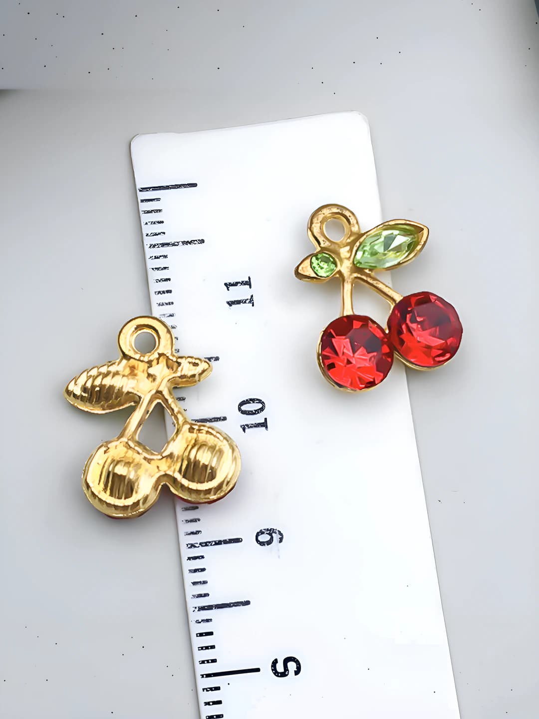 1 шт kc золото красный красный бриллиант вишня 16x12x5mm-1.1g-23412