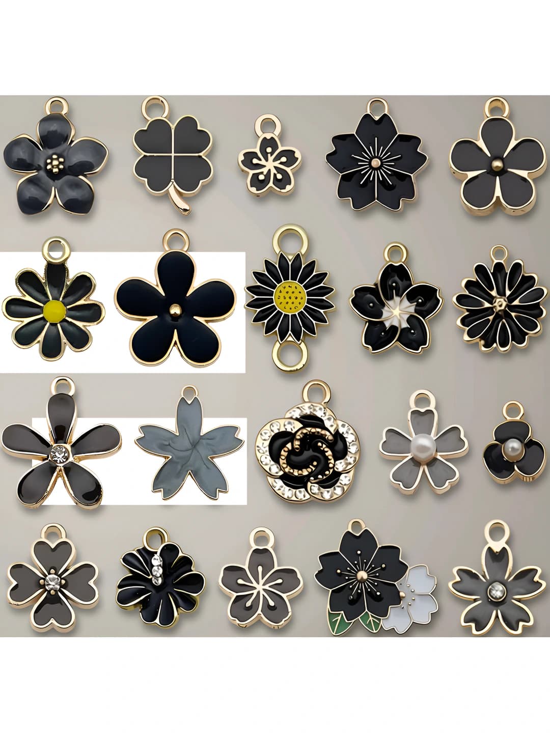 Black flowers mix