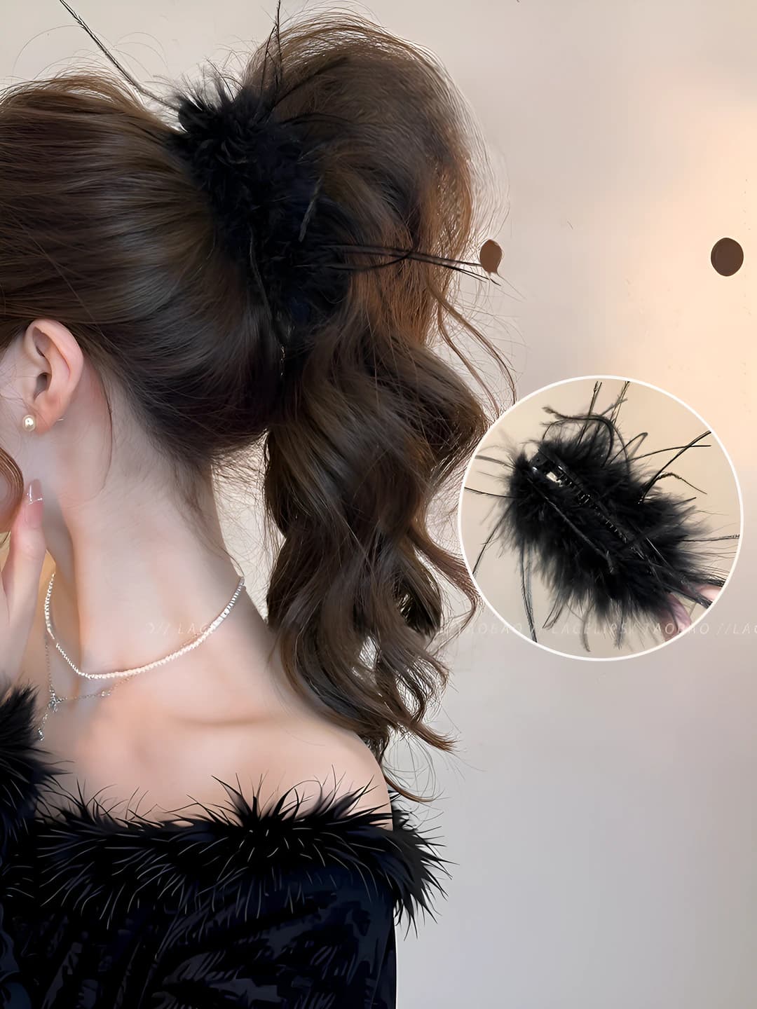 Women's hair clips and combs: Korean style, handmade, PC material, banana clip