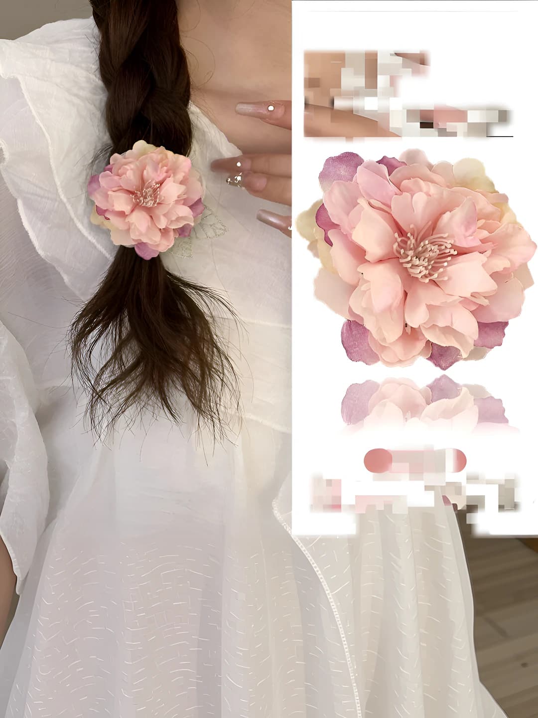 4# Pink-purple ombré camellia ~7 cm