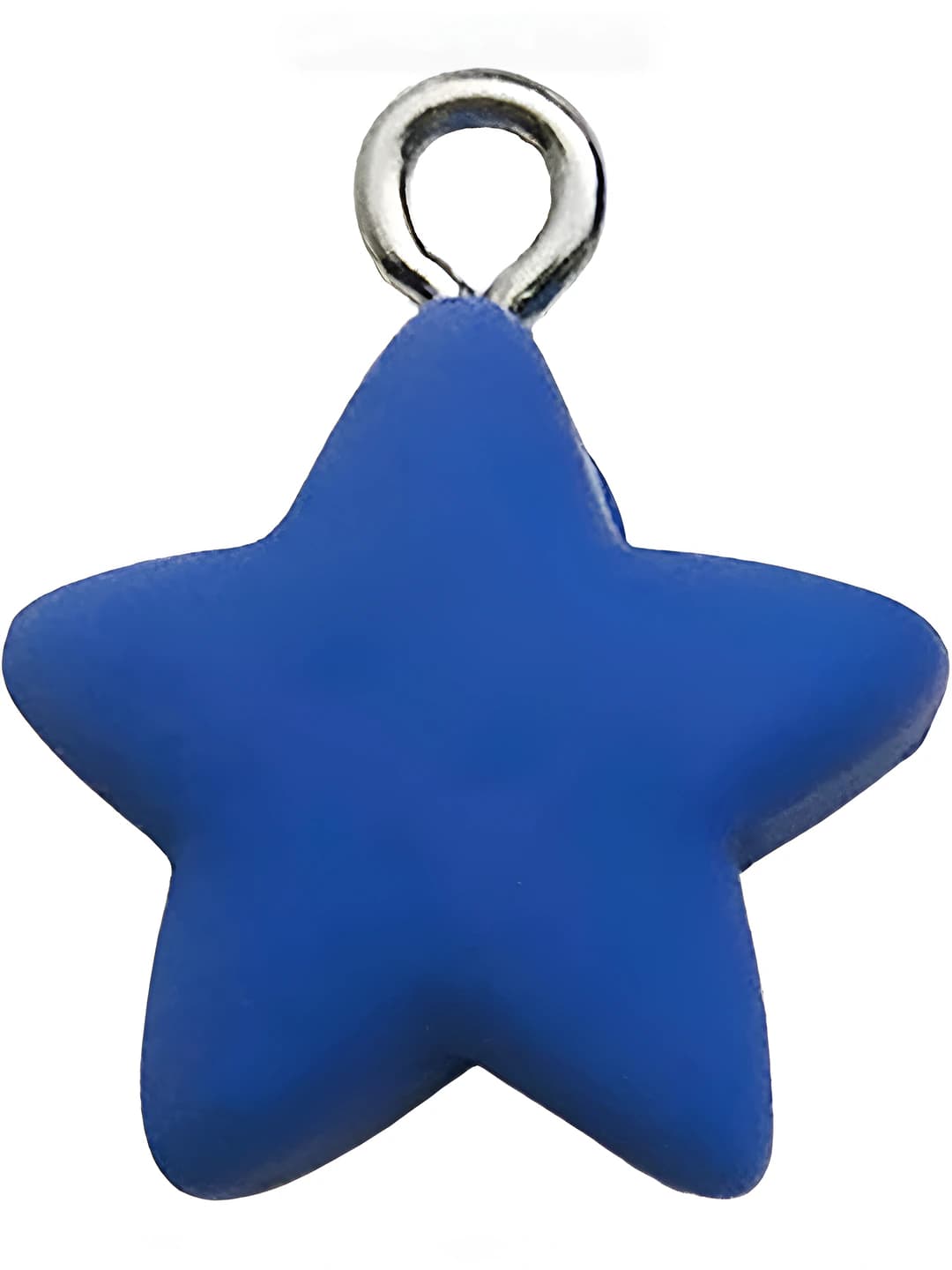 Light blue, resin, matte star, 14x16mm, 0.8g