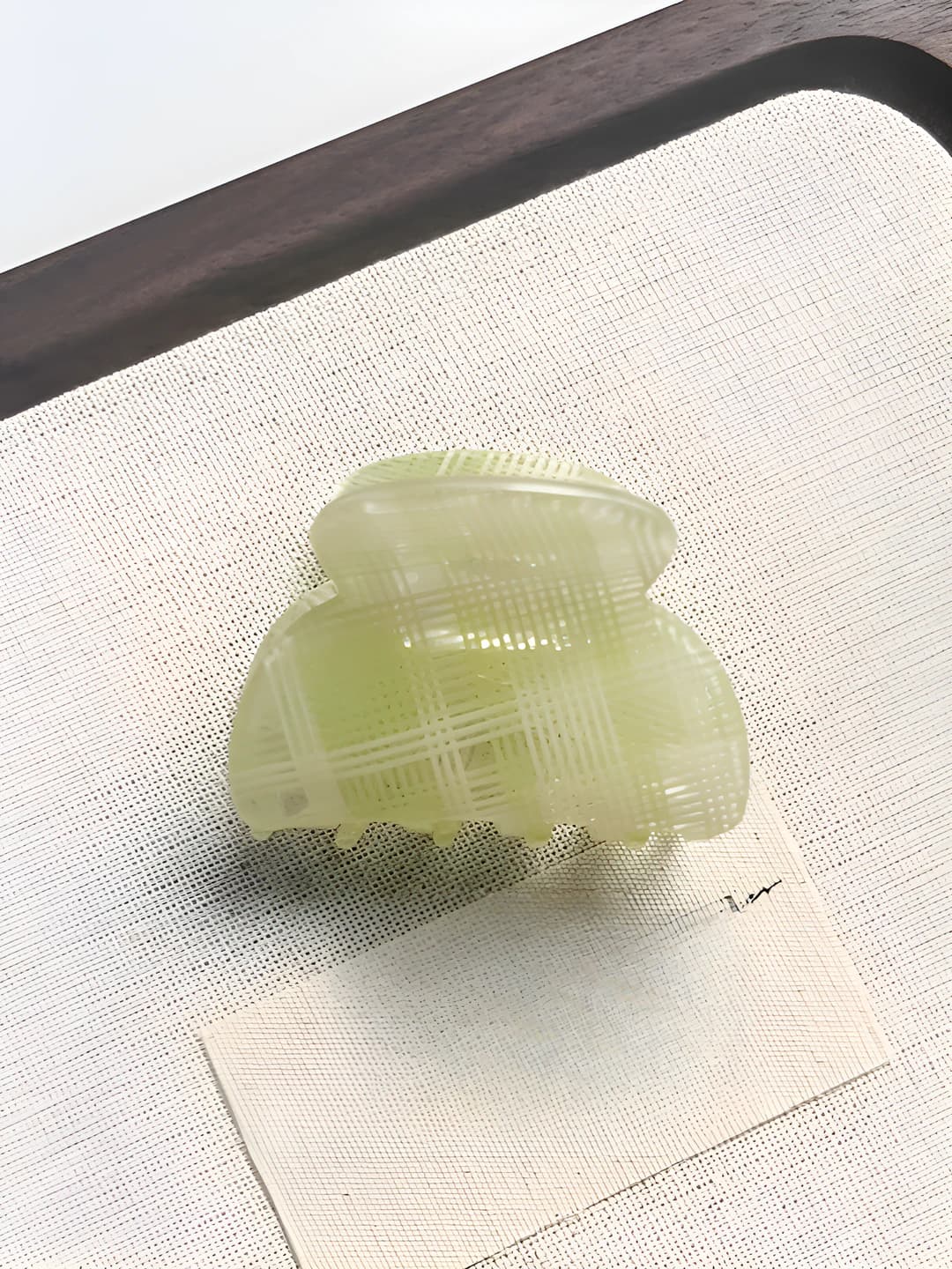 Green plaid, small fan