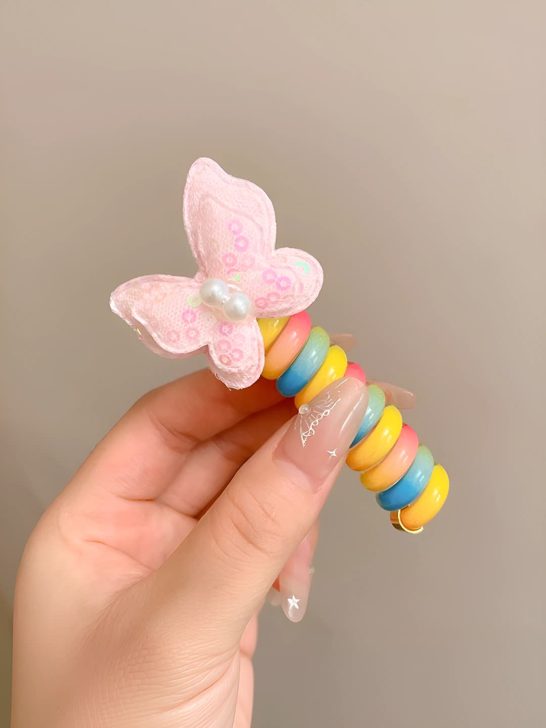 7# Butterfly multicolour hair tie