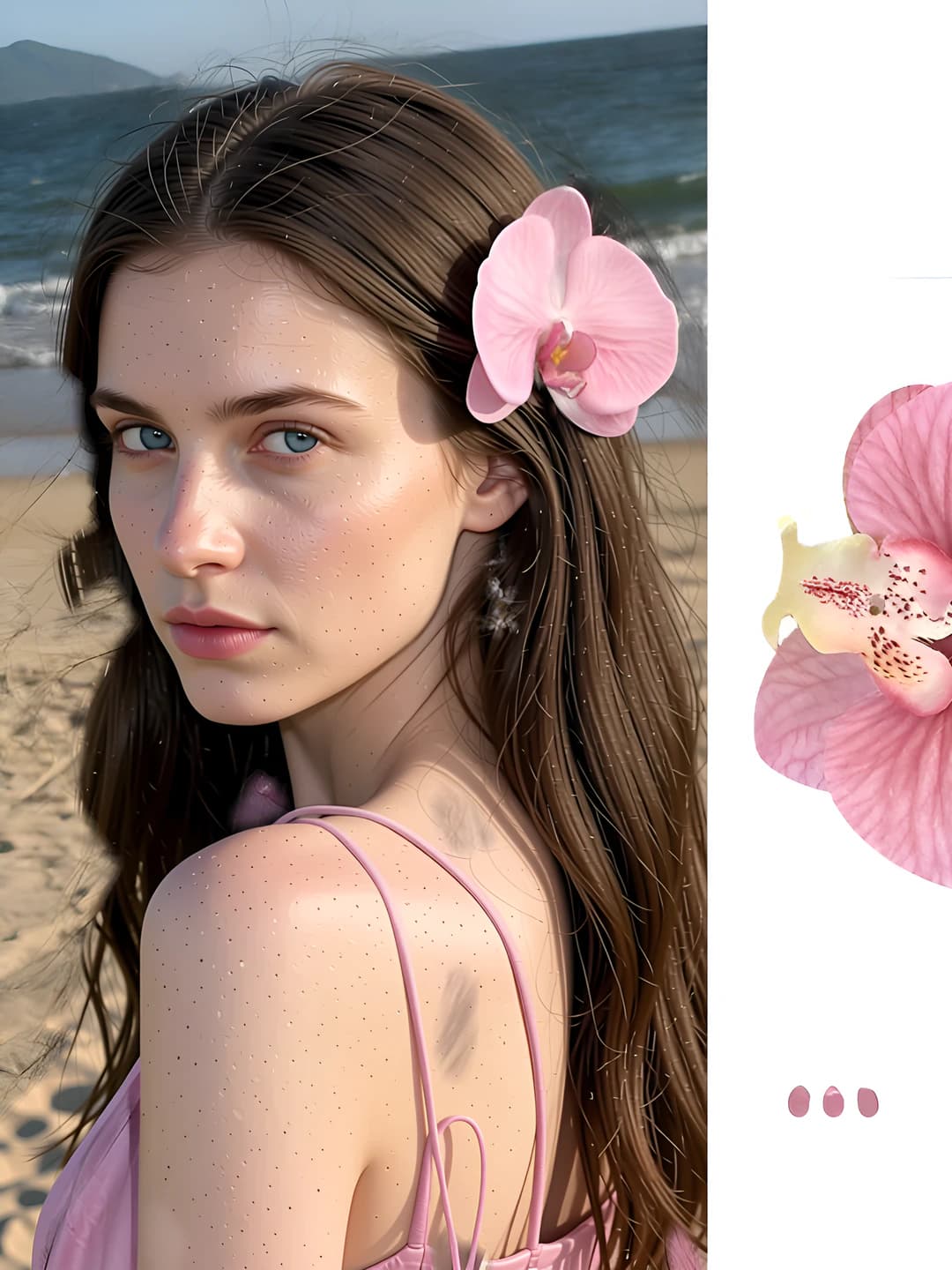 10# Och pushti phalaenopsis o'lik qisqich