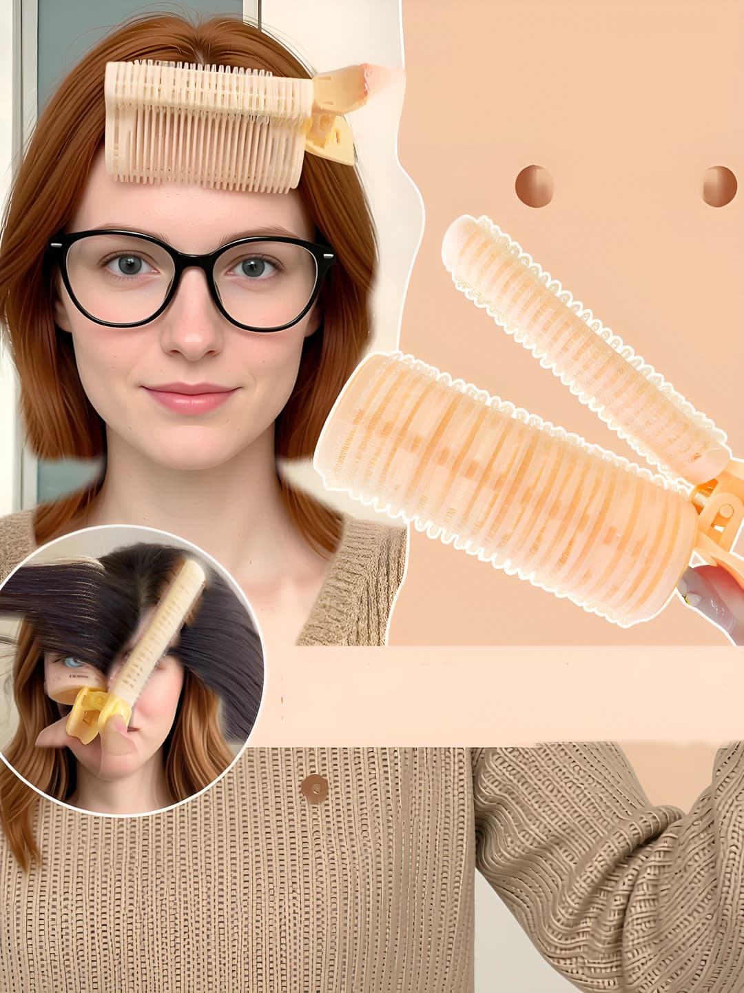 Women's hair clips and combs: air bangs curling clip and root volumizer for front hair