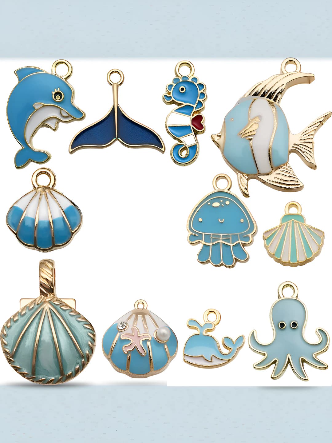 Mixed 12 pcs, blue, SN614