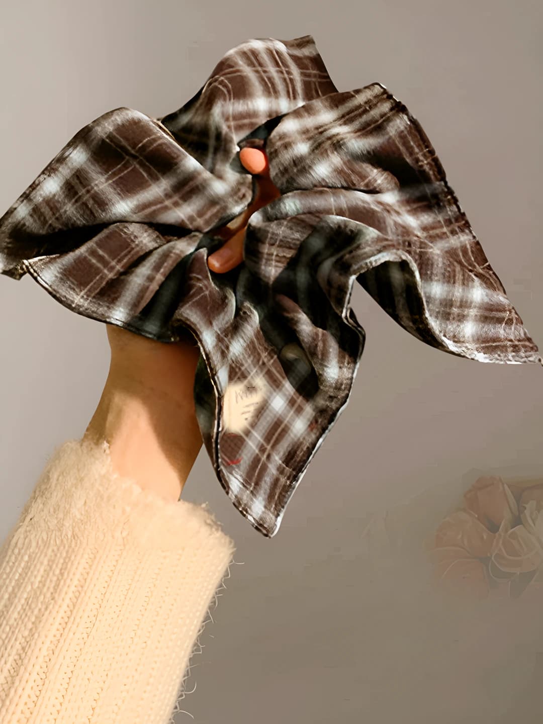2# Black-blue plaid 22 cm