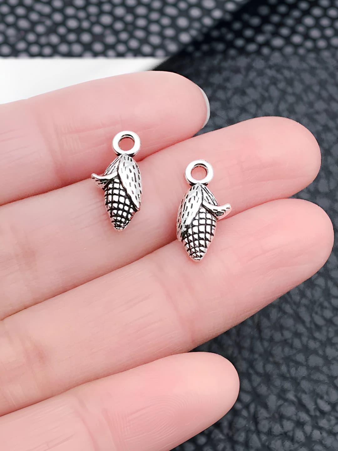 1 шт. старинный серебро маленький кукуруза 8x15mm-0.8g-8079