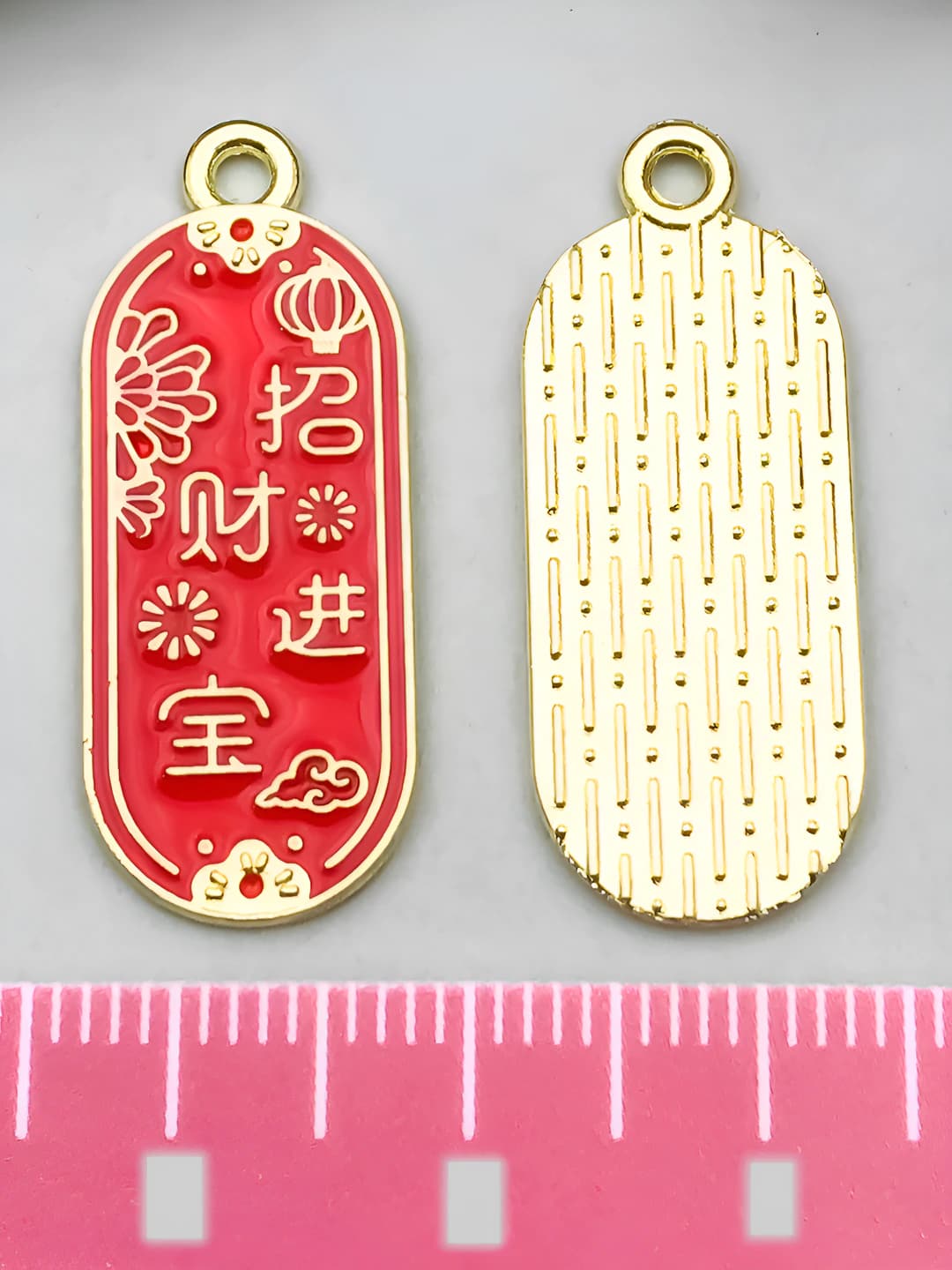 1 pc Wealth and luck, 30x12mm, 1.4g
