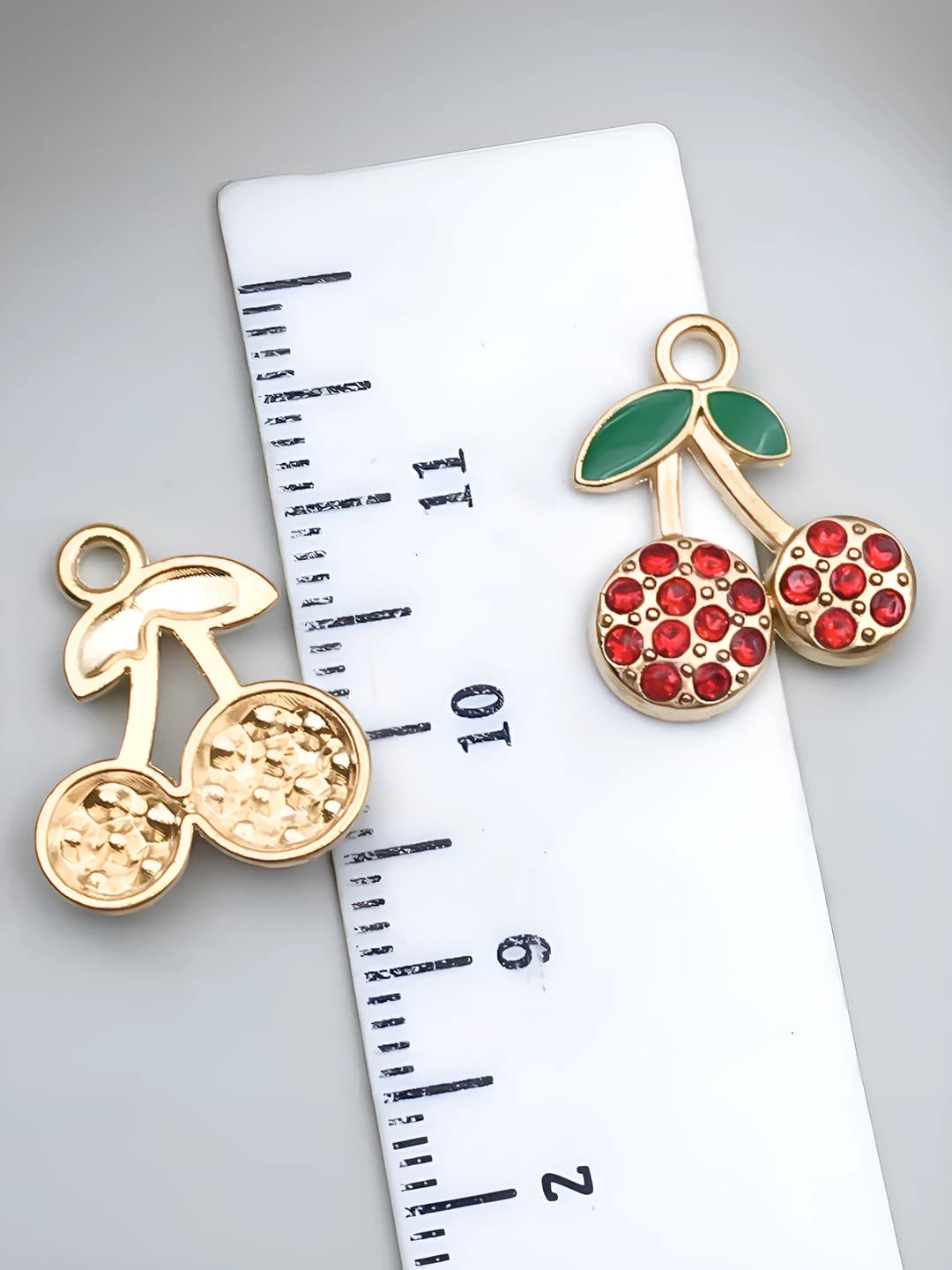 1 шт kc золото красный эпоксид красный бриллиант вишня 17x14x3mm-1g-23399