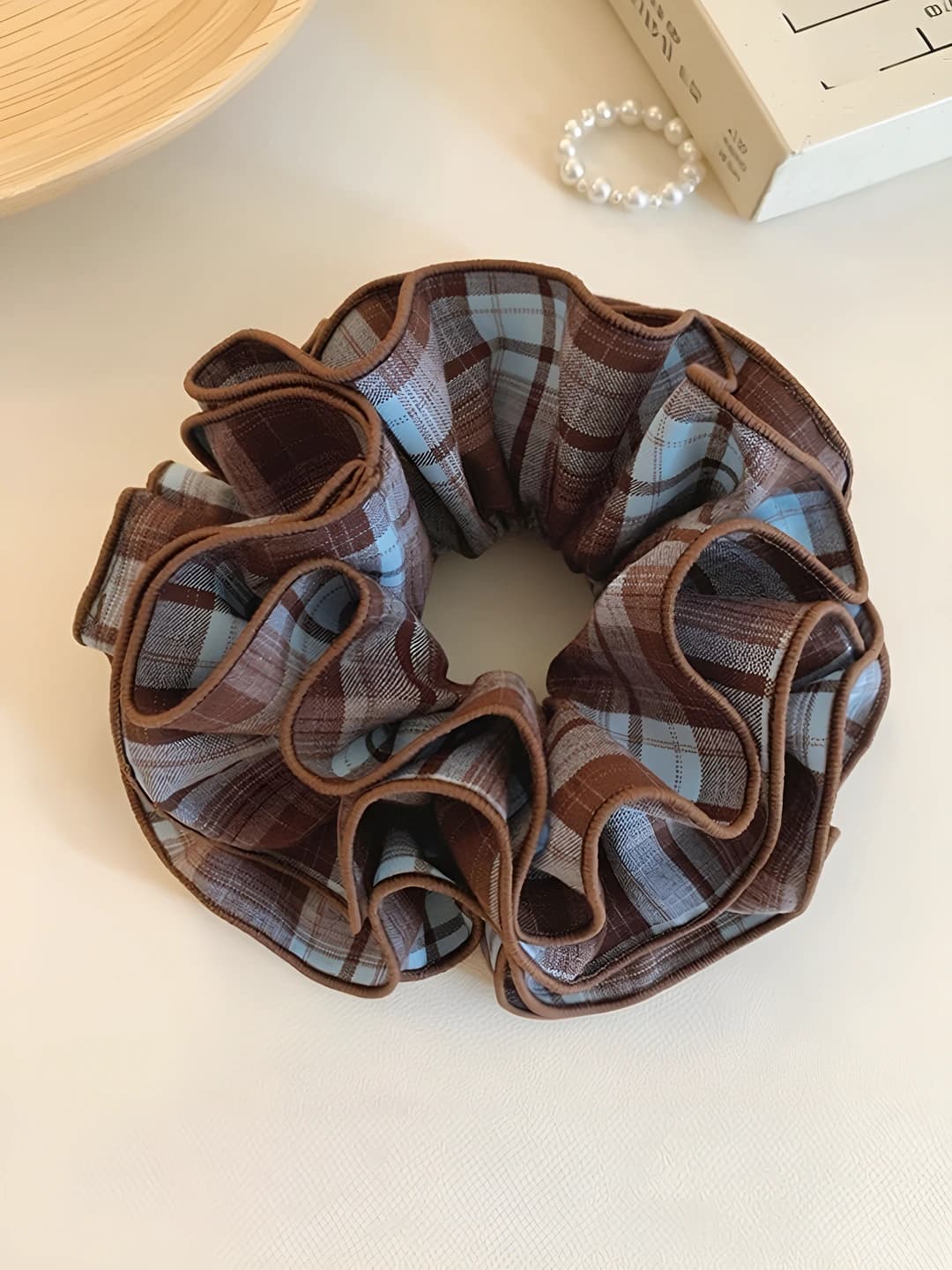 Blue-coffee houndstooth, 16 cm