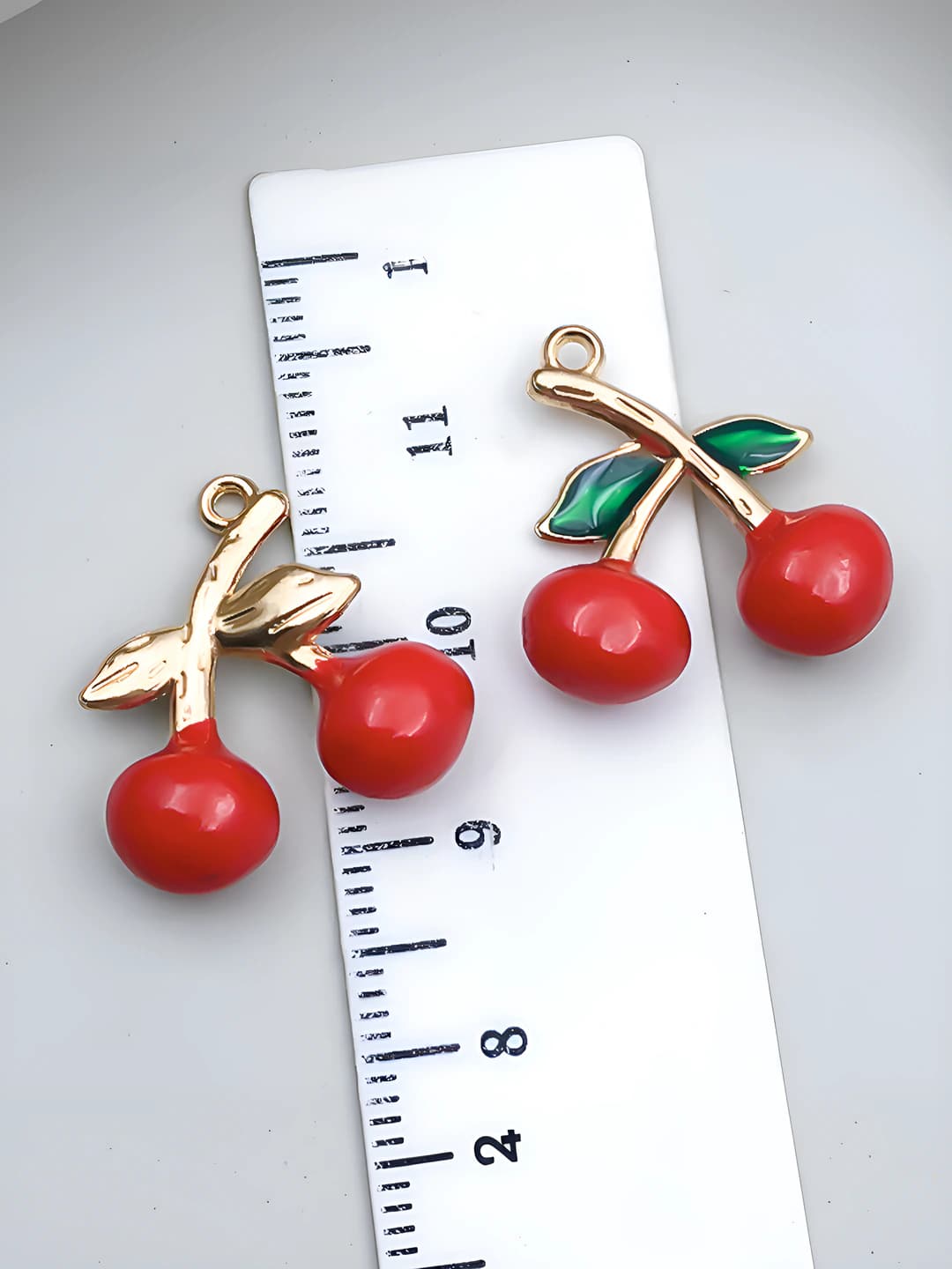 1 шт kc золото большой красный эпоксид вишня 20x18x6mm-2.6g-23407