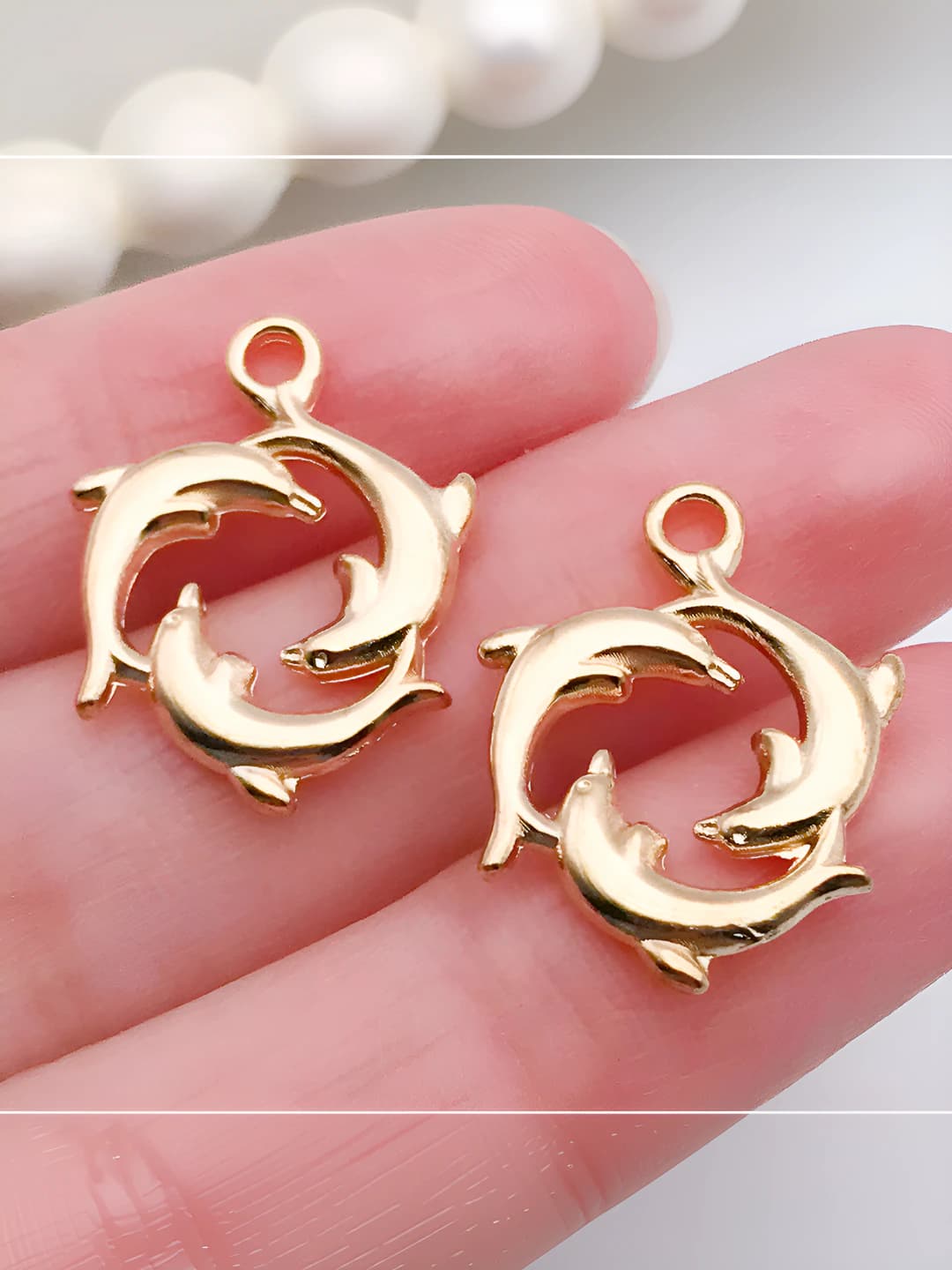 1 pc spinning dolphin 21x17mm-1.4g-20710