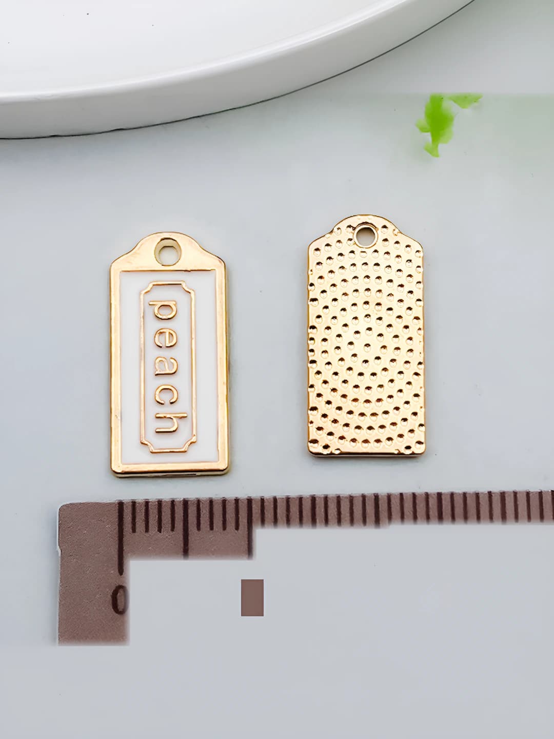 1 шт белый Peach квадрат 20x10mm-1.3g