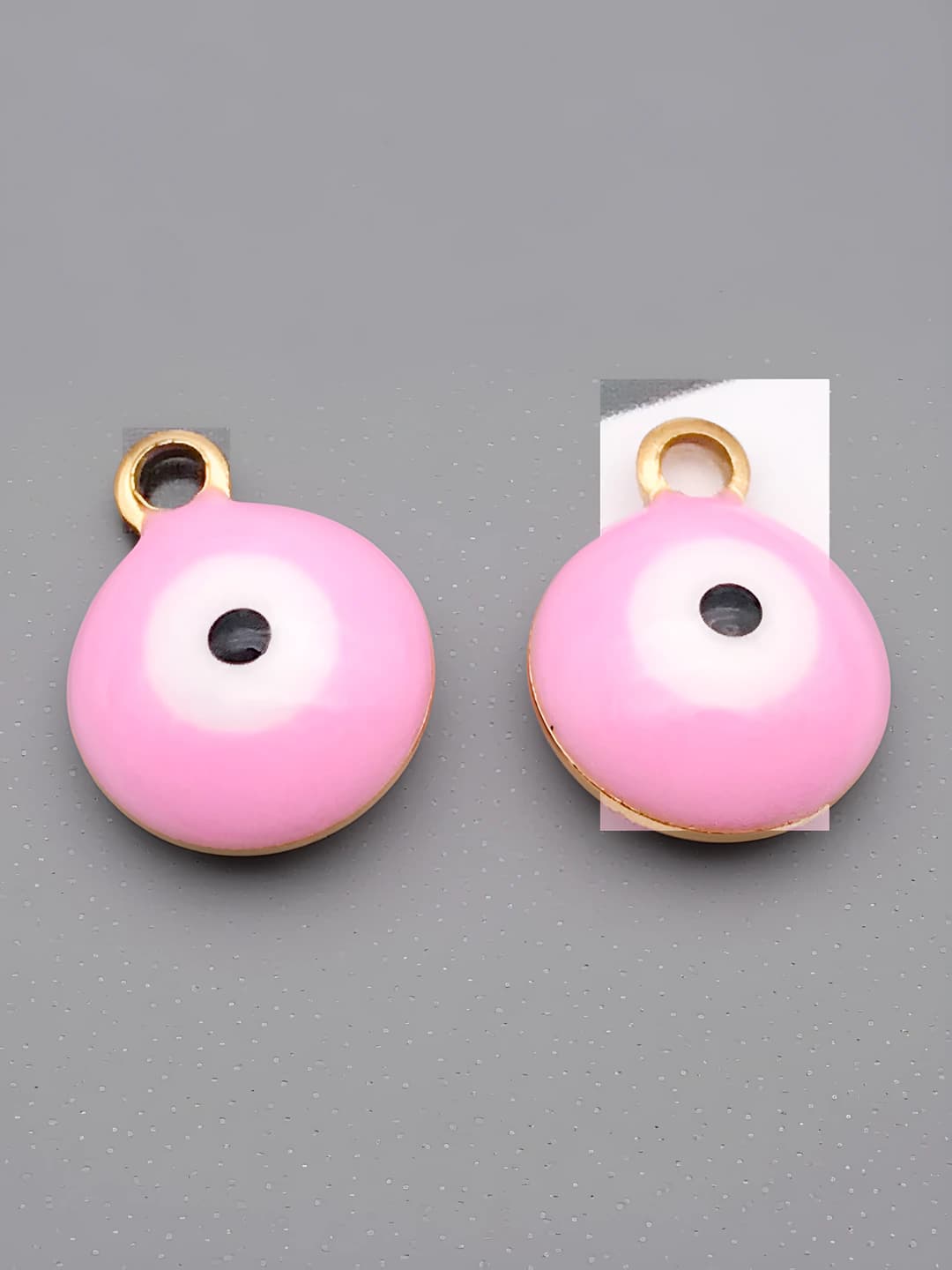 1pc Double-sided Pink Devil Eye 8x10mm