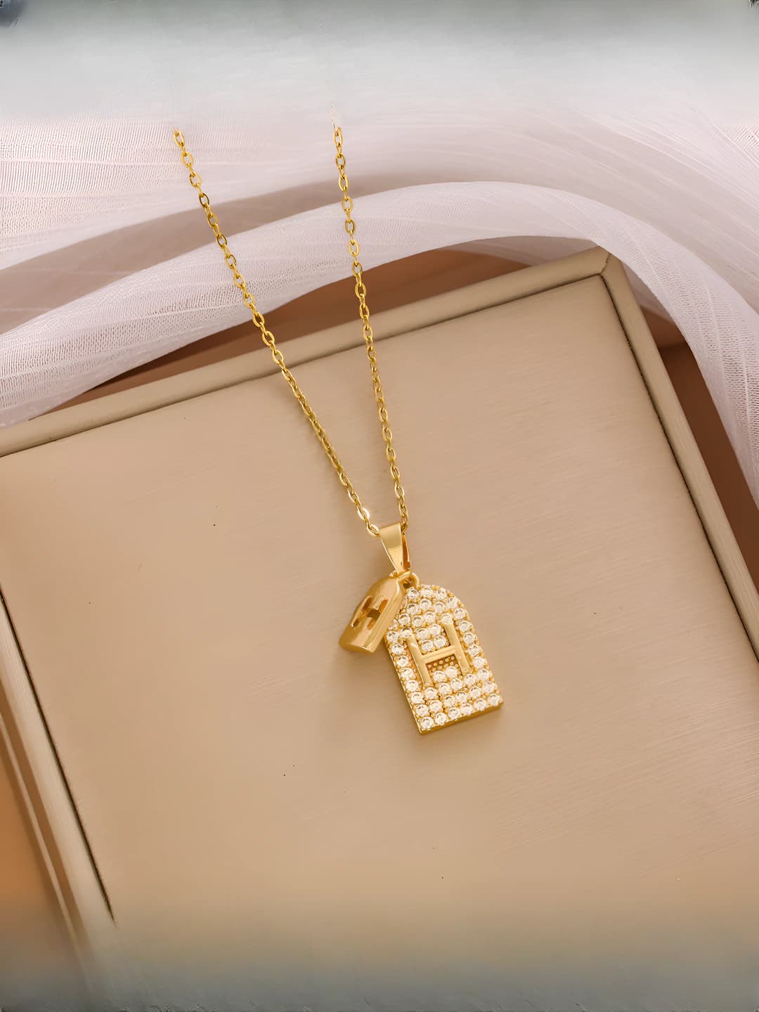 328 Буквы ожерелье - Золото