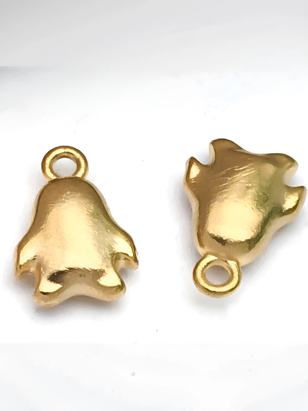 1 шт. после полировки и покрытия 7x10x3mm отверстие 1.1mm вакуумное покрытие золотой нержавеющая сталь маленький пингвин-0.65g-T2796