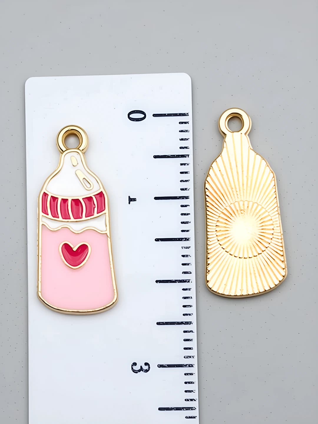 1 шт розовый сердечко детский бутылочка 23x10mm-1.1g