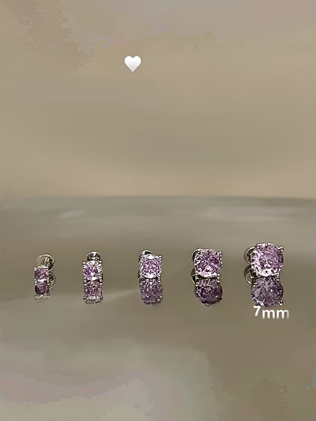 6mm binafsha olmos, 1 dona
