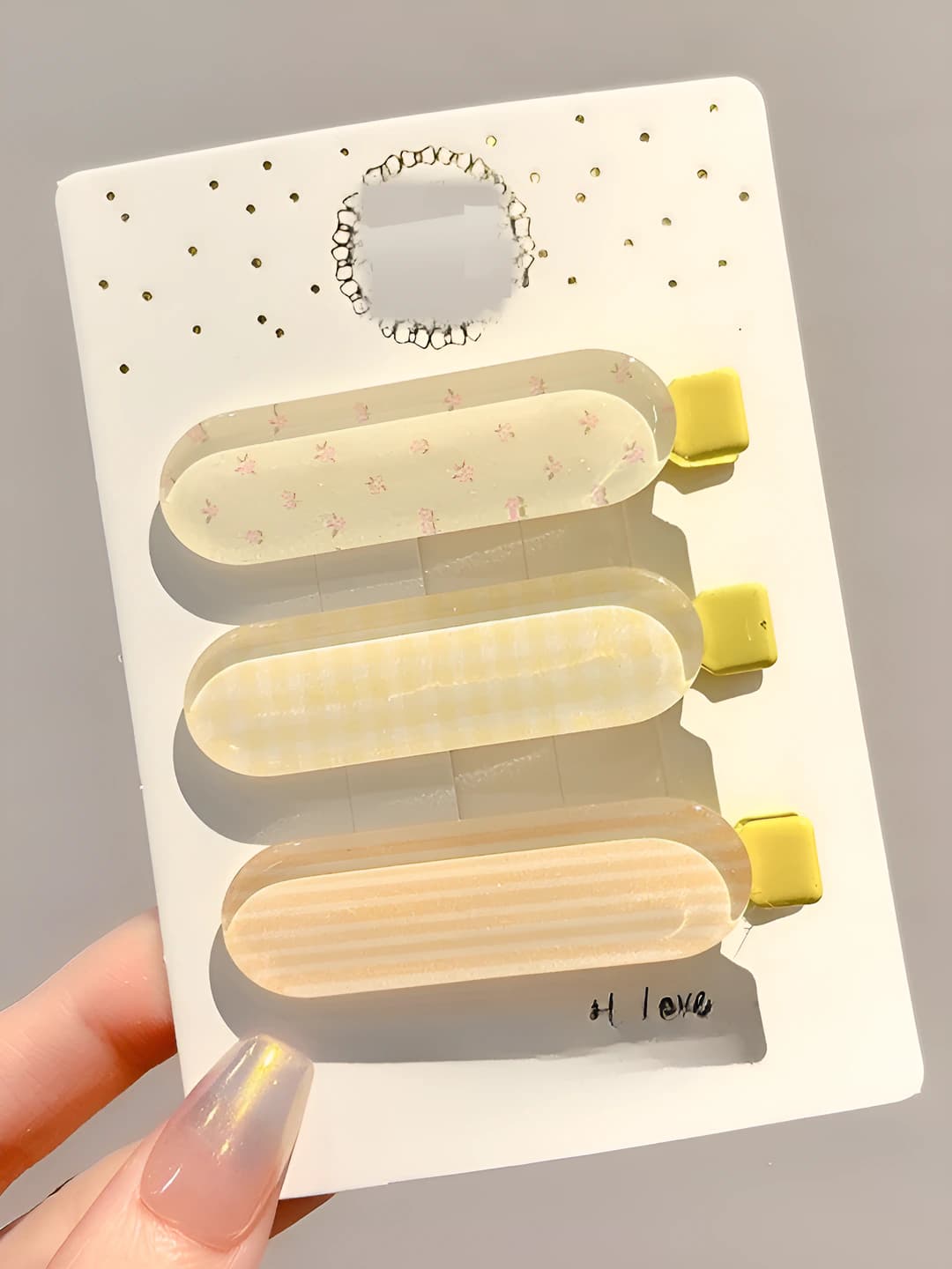 Yellow jelly 3 pcs 6 cm