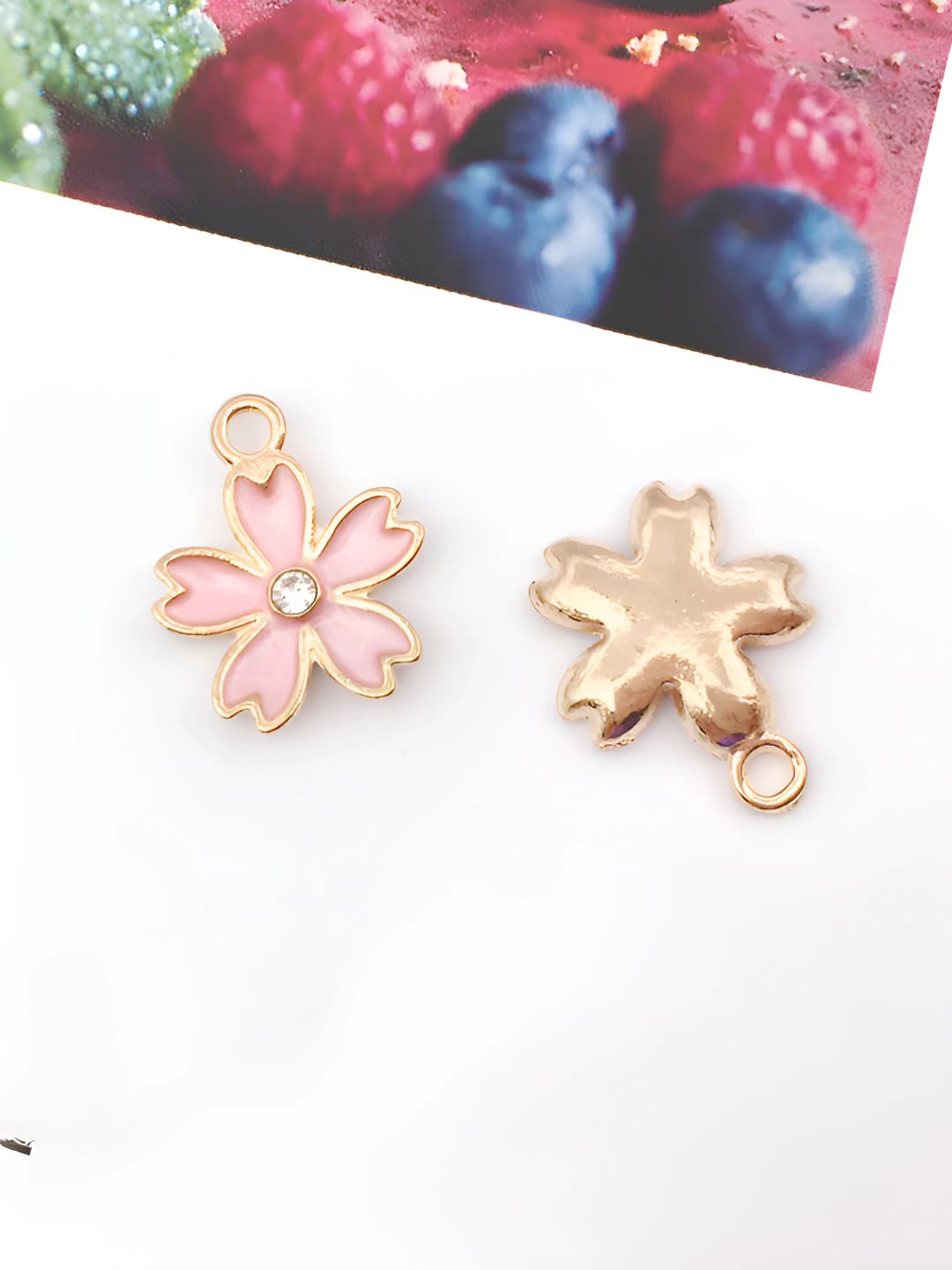 1 pc rhinestone sakura 13.6x16.5mm-0.8g-11896