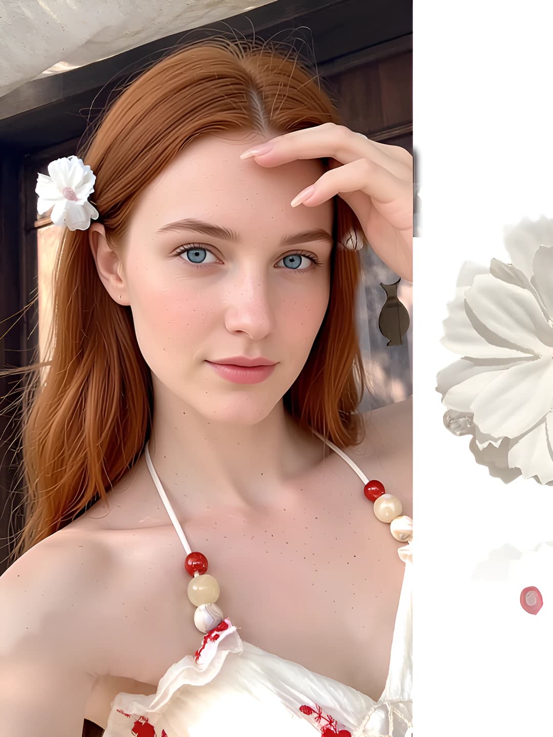1 White small clip 4 cm