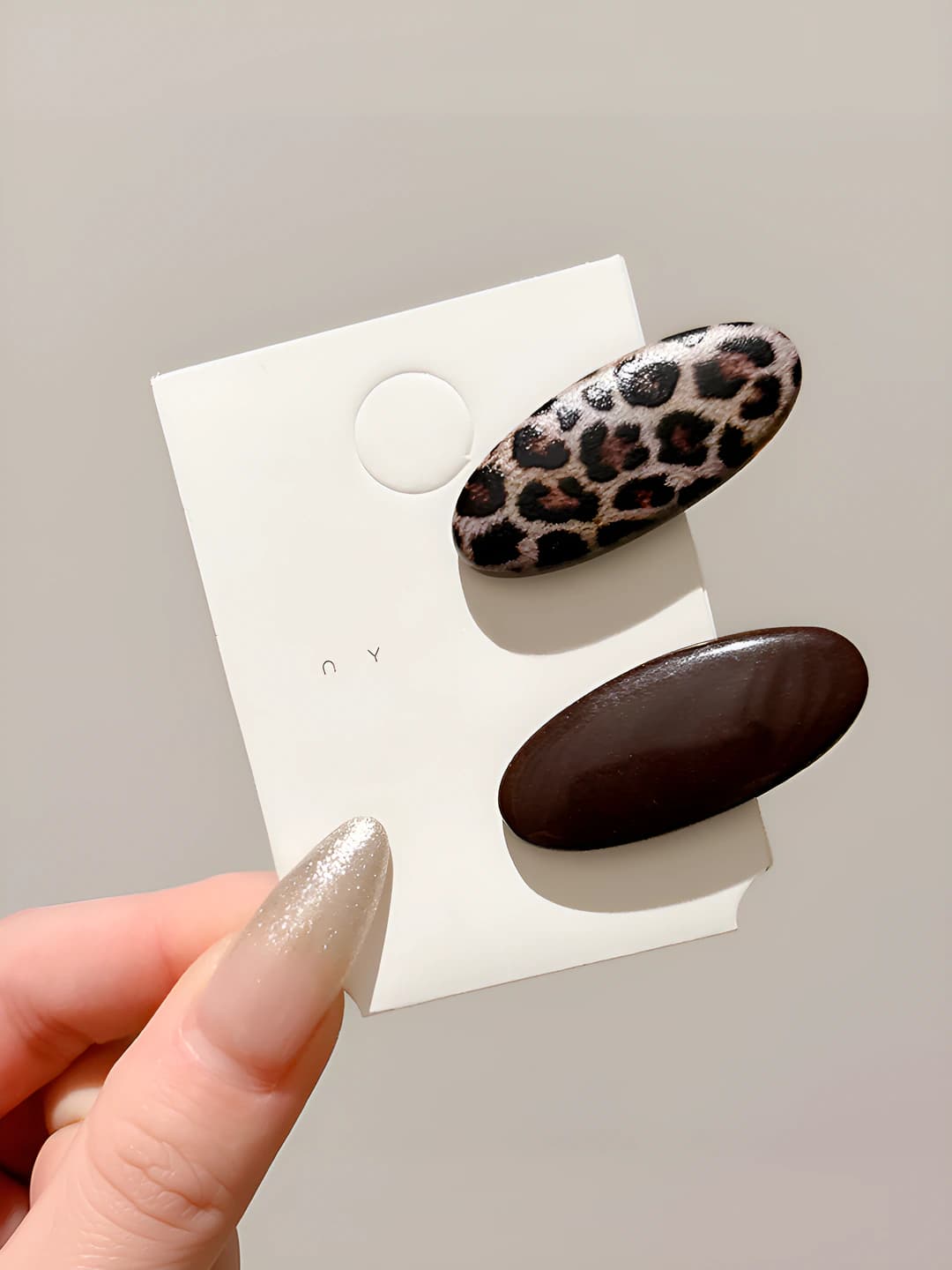 Coffee leopard, 2-piece set, 4 cm