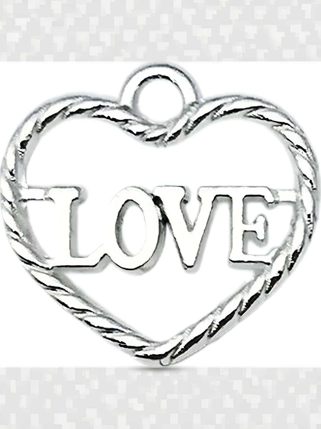 1 pc heart love, 14x13mm, 0.4g