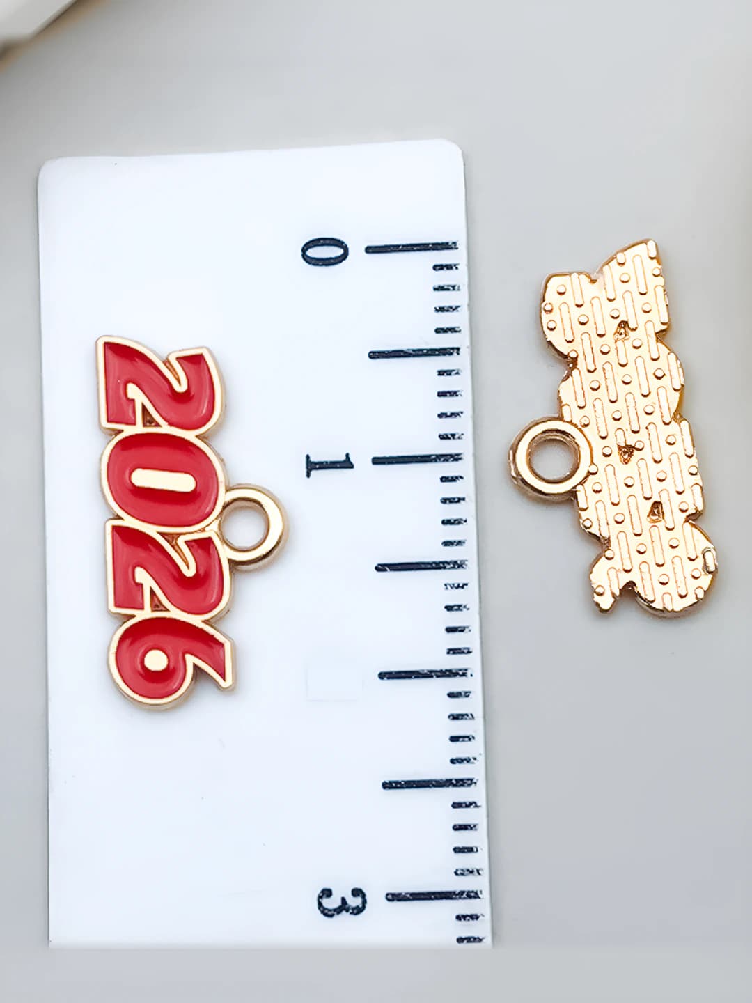 1 шт KC красный 2026 цифровая пластина 9x17mm-0.5g