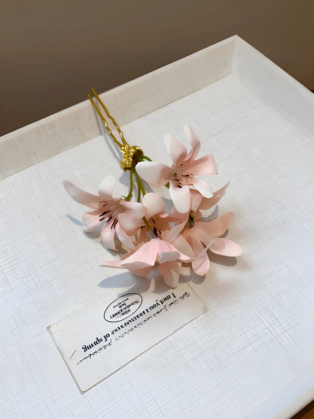 28# Hairpin - Gold-Pink (1 pc)