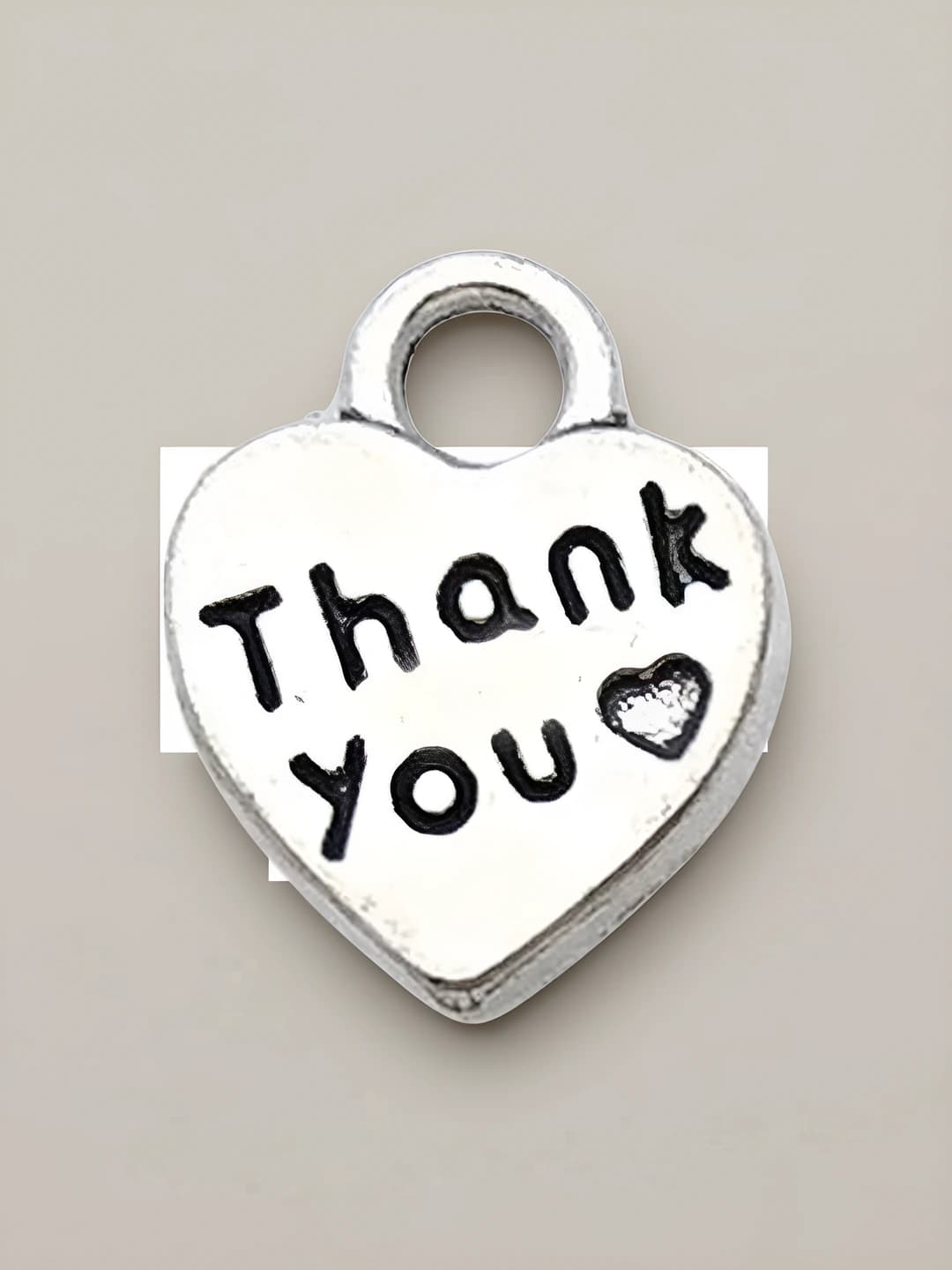 1 pc letter thankyou apricot heart 10x13mm-0.9g