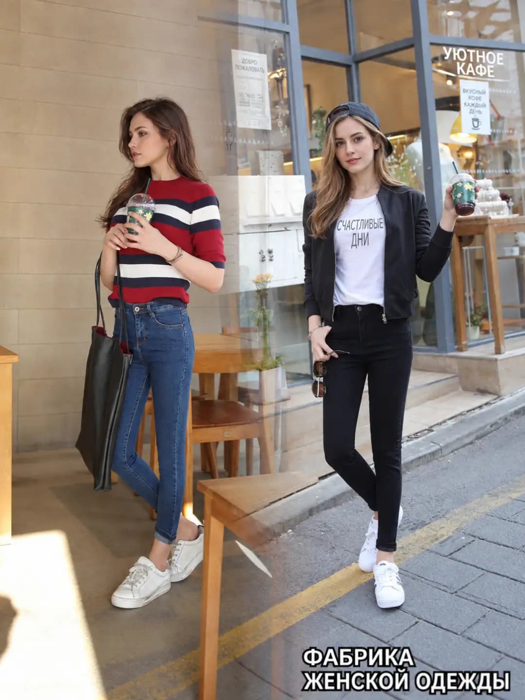 Women's autumn high waist slim fit stretch jeans, long, slimming, grey, zip, solid colour