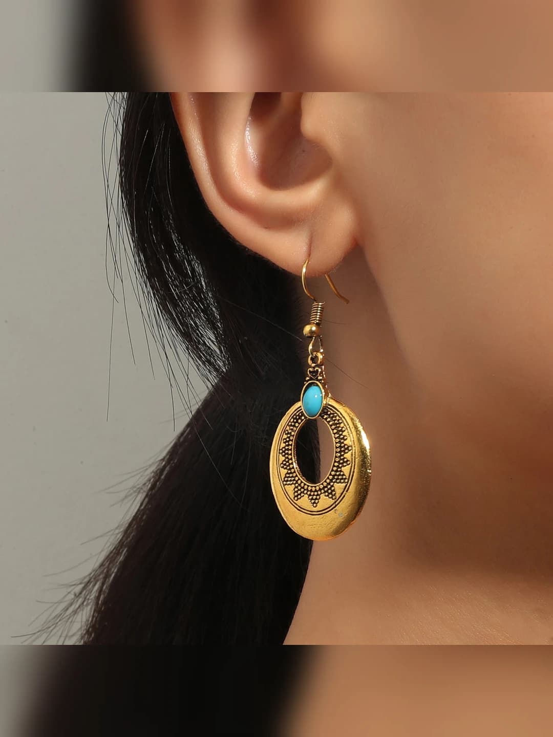 5# turquoise gold pendant