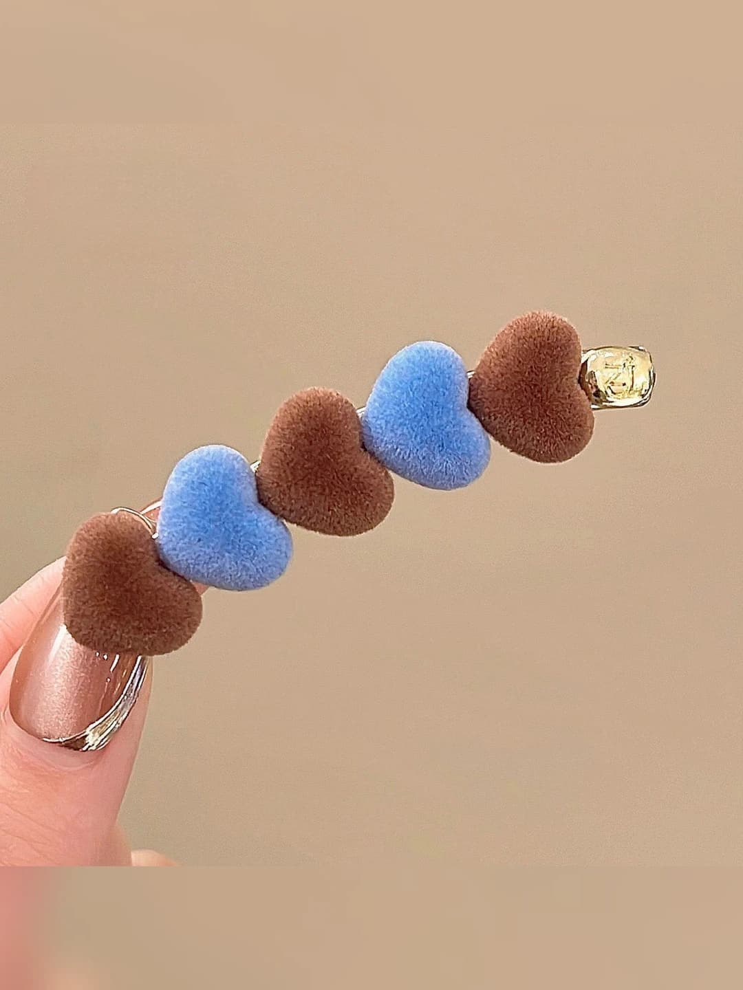 1# Синий-кофе сердце 6.5 см