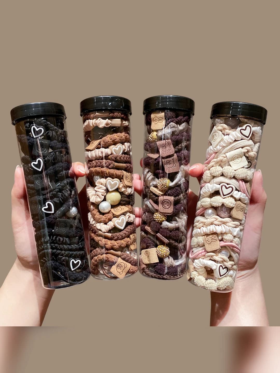 Women's decorative elastic hair ties, Korean style, high stretch, 2026