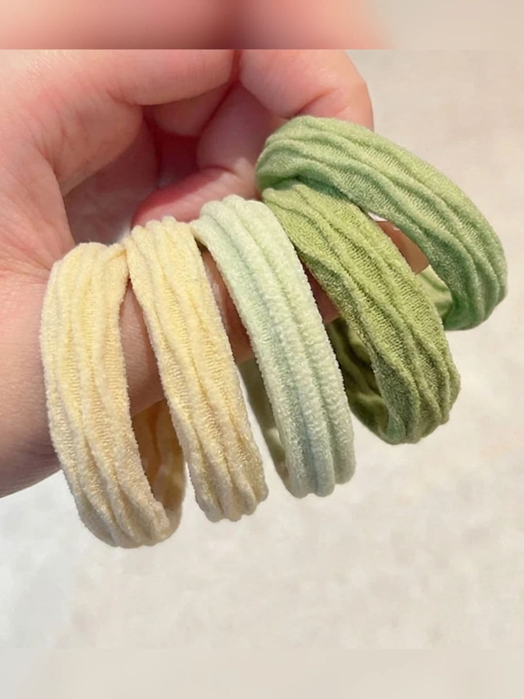 10# Matcha green - Straight line 5-piece set - Ring approx 4.5cm