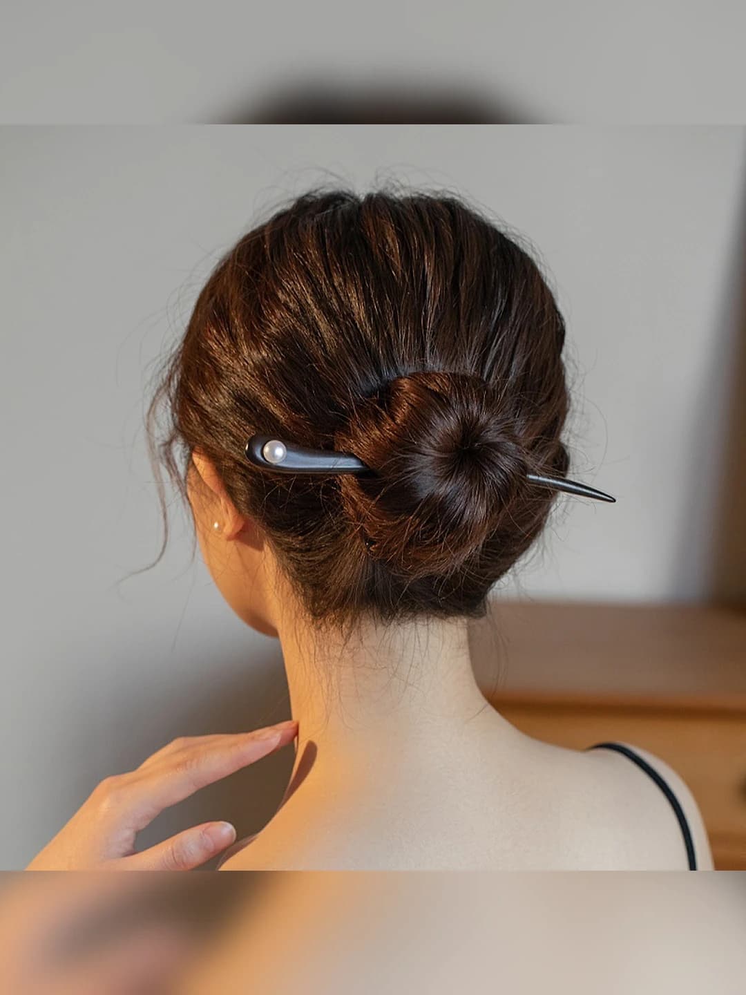 15cm plain - sea pearl [Black ebony]