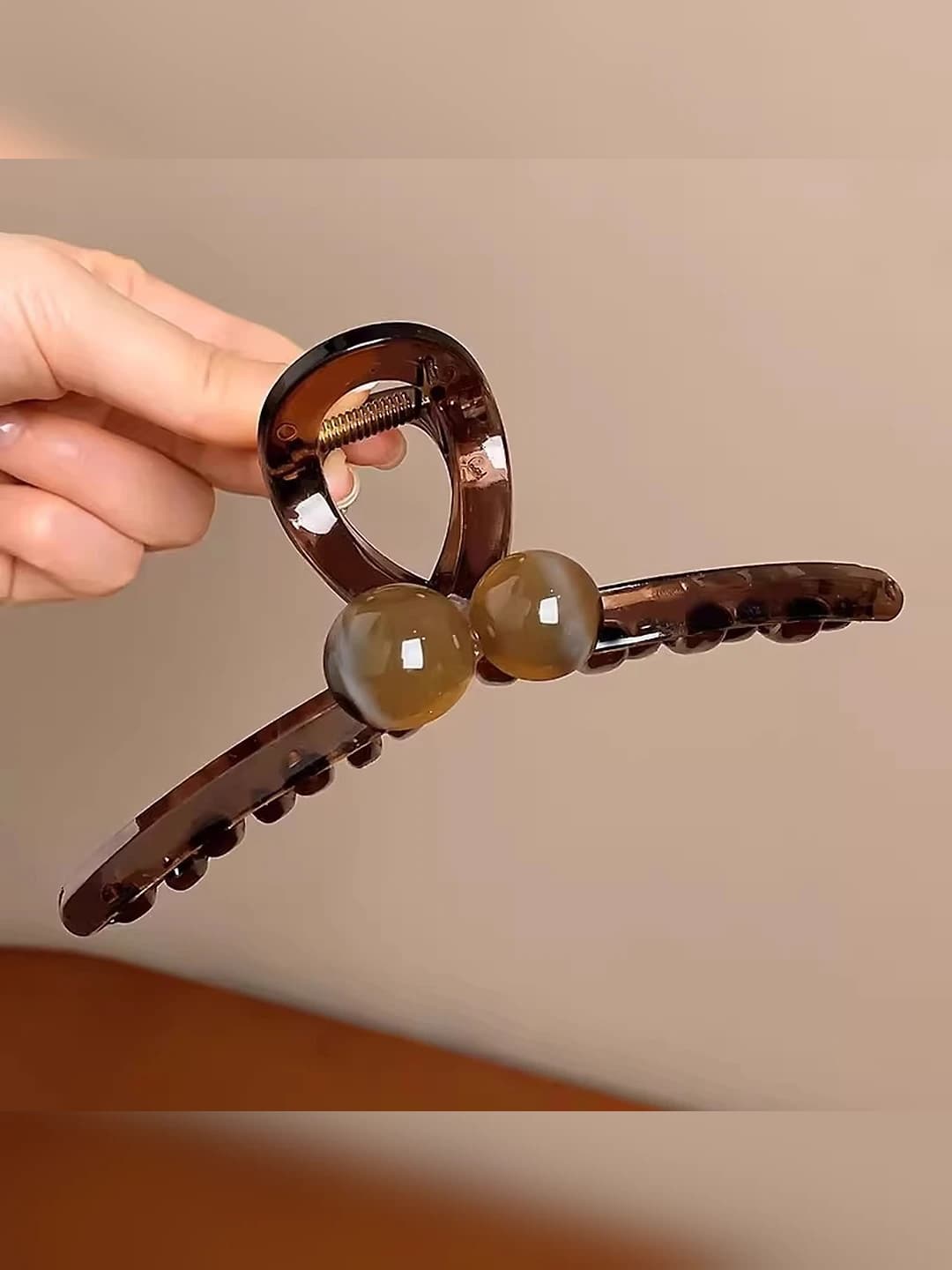 1# Коричневый градиент две жемчужины 12.5cm