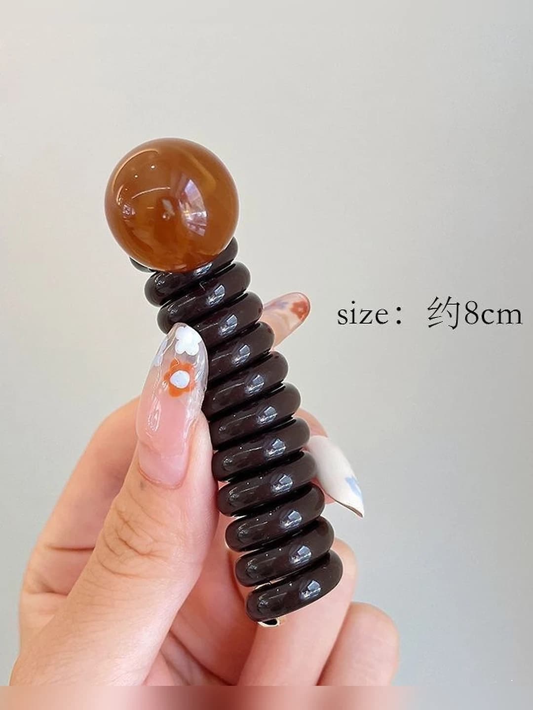 Coffee, telephone cord, caramel pearls