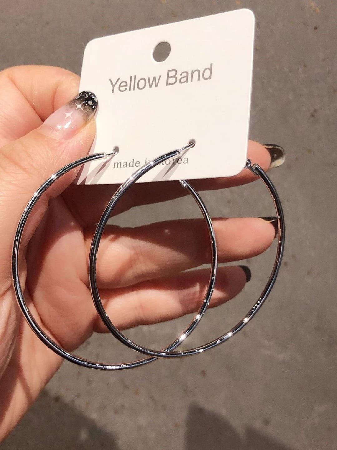 5# Simple hoop earrings, 6 cm