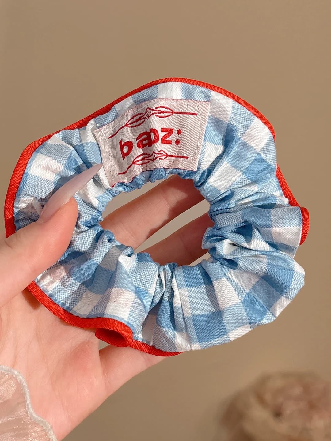 Blue plaid, small 12 cm