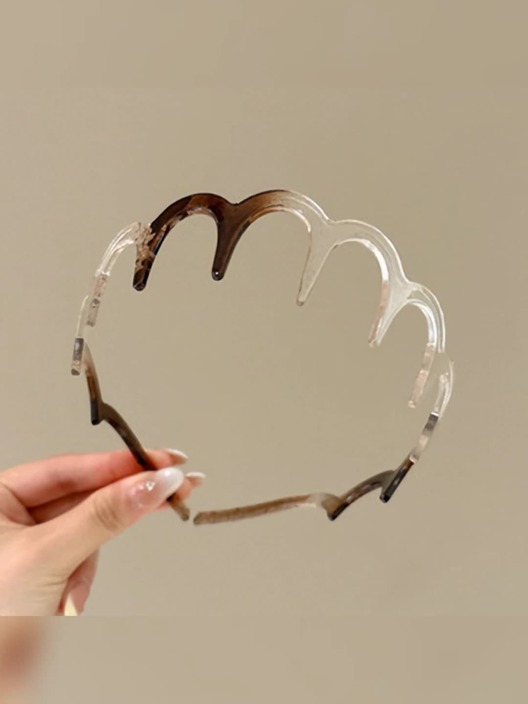 5# Black-coffee wavy headband