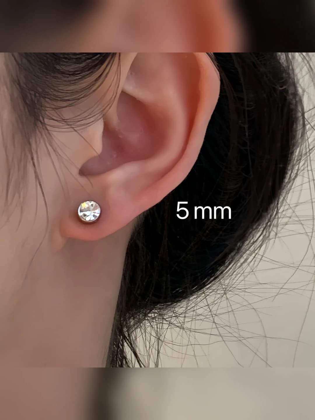 1# Sparkly magnetic ear cuffs, 5 mm