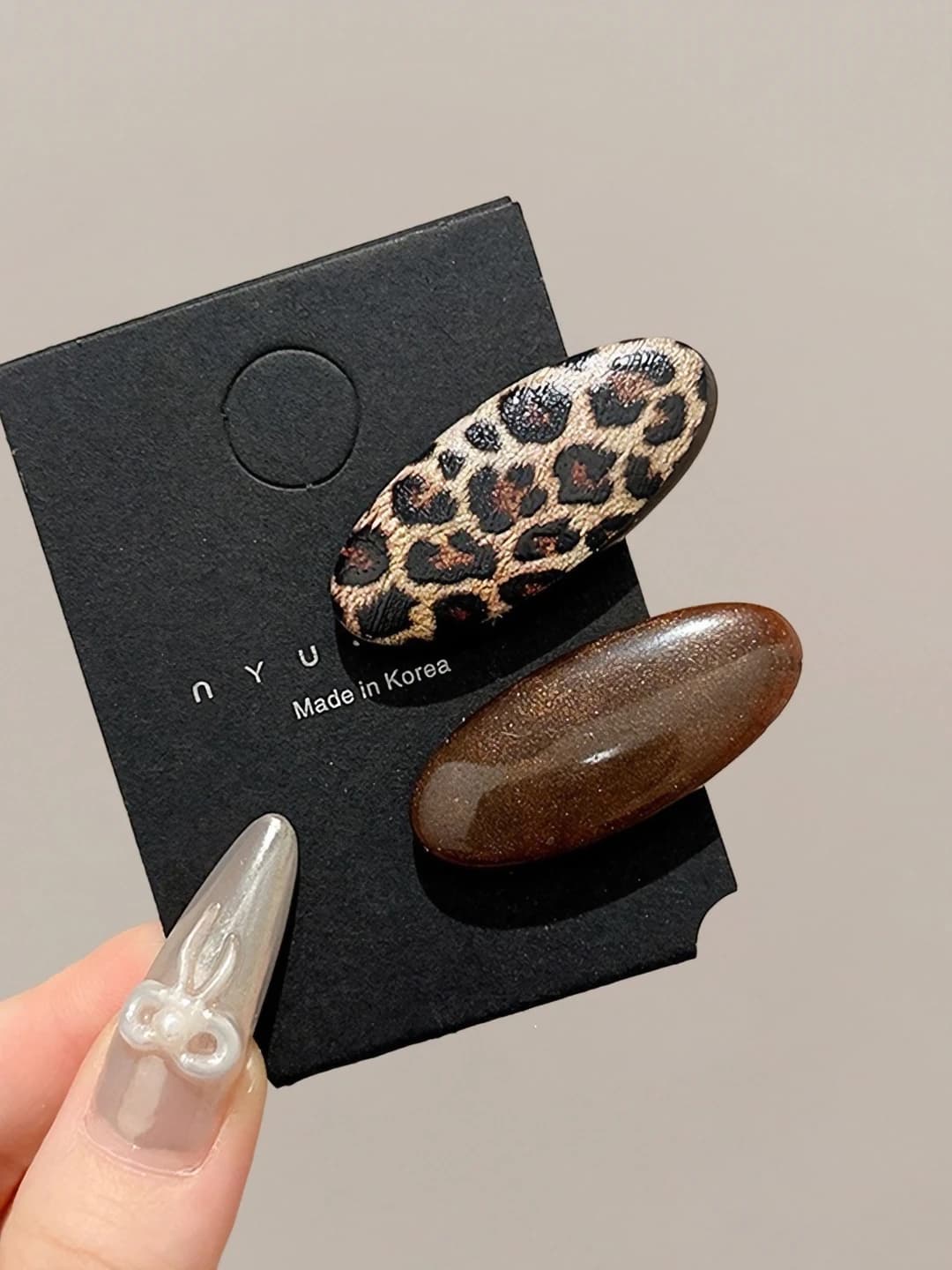 2# Coffee leopard 2 pcs - 4cm